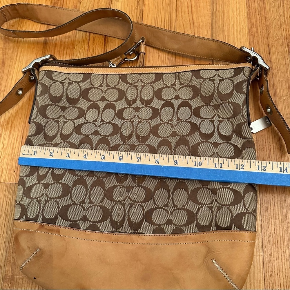 COACH 9349 Signature Crossbody Bag Brown Women - Picture 15 of 16